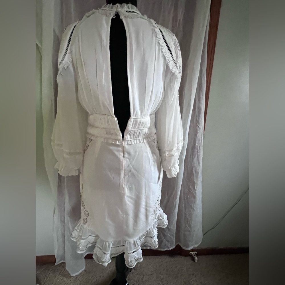 ASOS White Lace Trimmed Robe - Picture 4 of 9